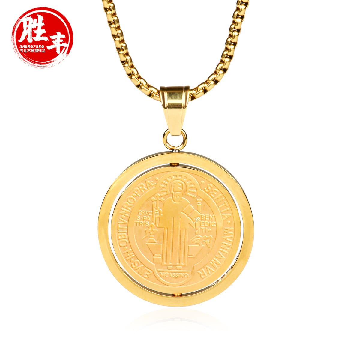 Цельное ожерелье с доставкой, мужской модный бренд, флип, подвеска из титановой стали, светильник, роскошная ниша, ювелирные...