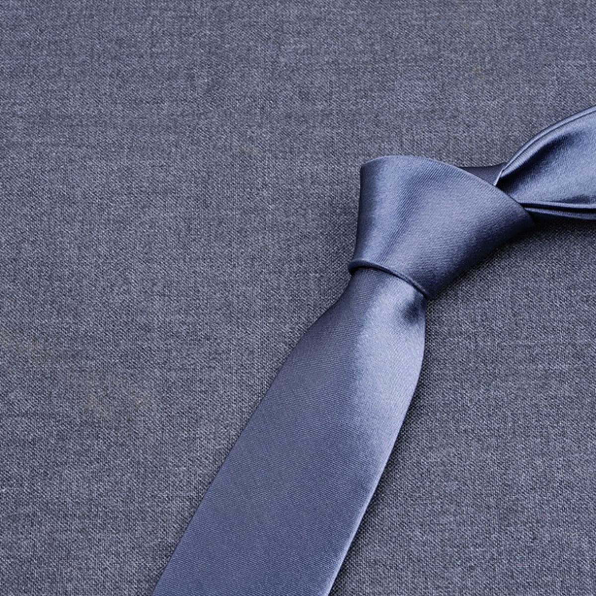 Галстук из сатина 8 см, однотонный синий галстук для мужчин, для свадьбы, бизнеса, однотонный, для женихов и свидетелей