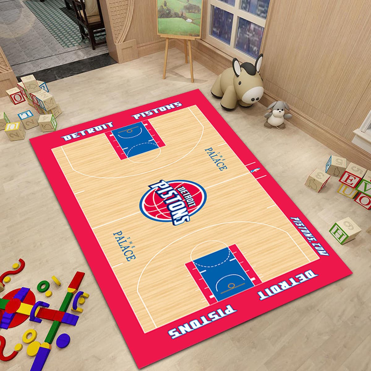 Ковер баскетбольной команды NBA Простой прикроватный ковер для спальни Креативное украшение интерьера Стадион Гостиная Диван...