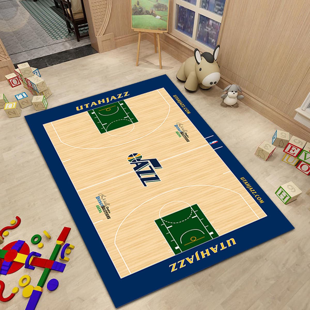 Ковер баскетбольной команды NBA Простой прикроватный ковер для спальни Креативное украшение интерьера Стадион Гостиная Диван...