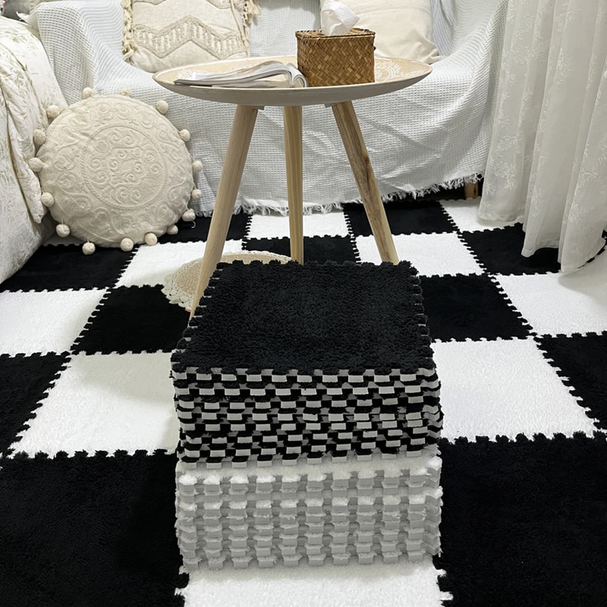 Ковер Nordic Гостиная Спальня Прикроватная тумбочка Полный Магазин Плюшевая Пена Шить Большая Площадь Бытовой Коврик...