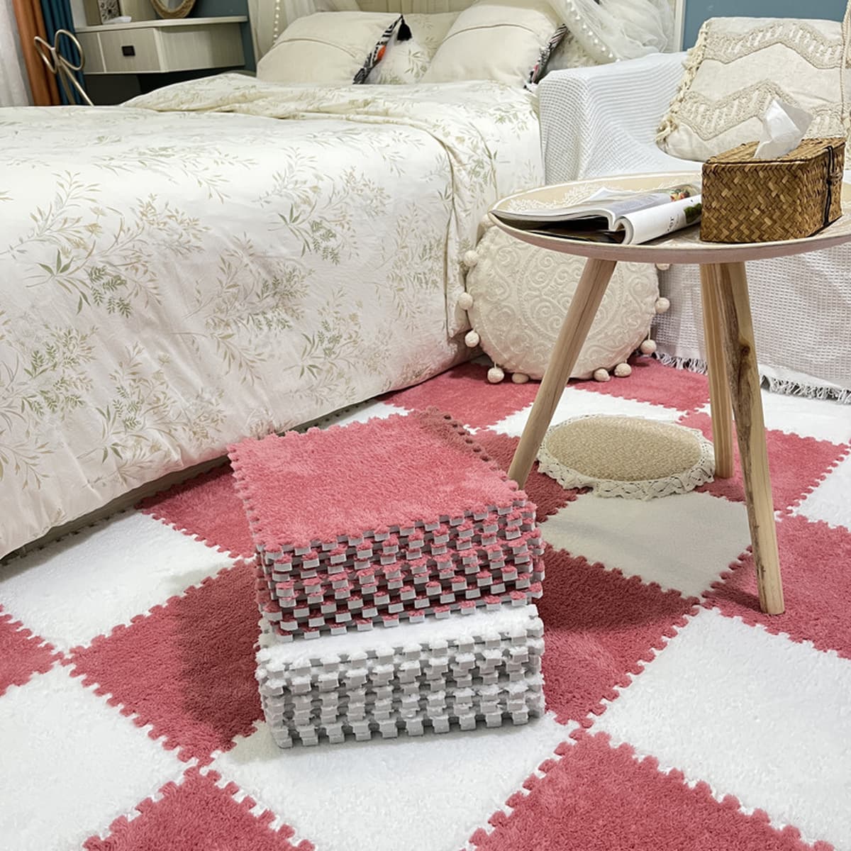 Ковер Nordic Гостиная Спальня Прикроватная тумбочка Полный Магазин Плюшевая Пена Шить Большая Площадь Бытовой Коврик...