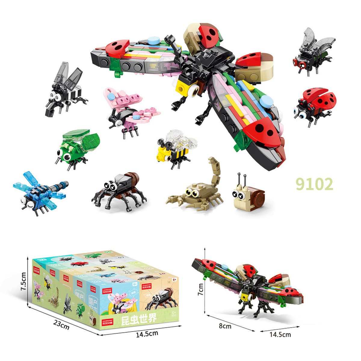 Маленькие строительные блоки для насекомых, совместимые с Lego, домашние детские развивающие игрушки Chenghai, сборка,...