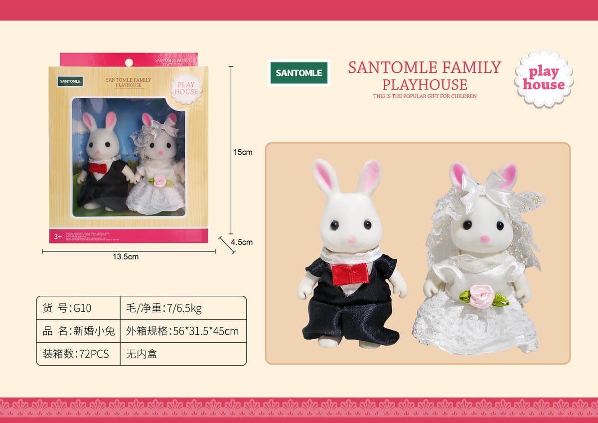 Детский дом Лесное семейное освещение Вилла Дом с животными Мини-кролик Кукольный домик Кухня Собранные игрушки