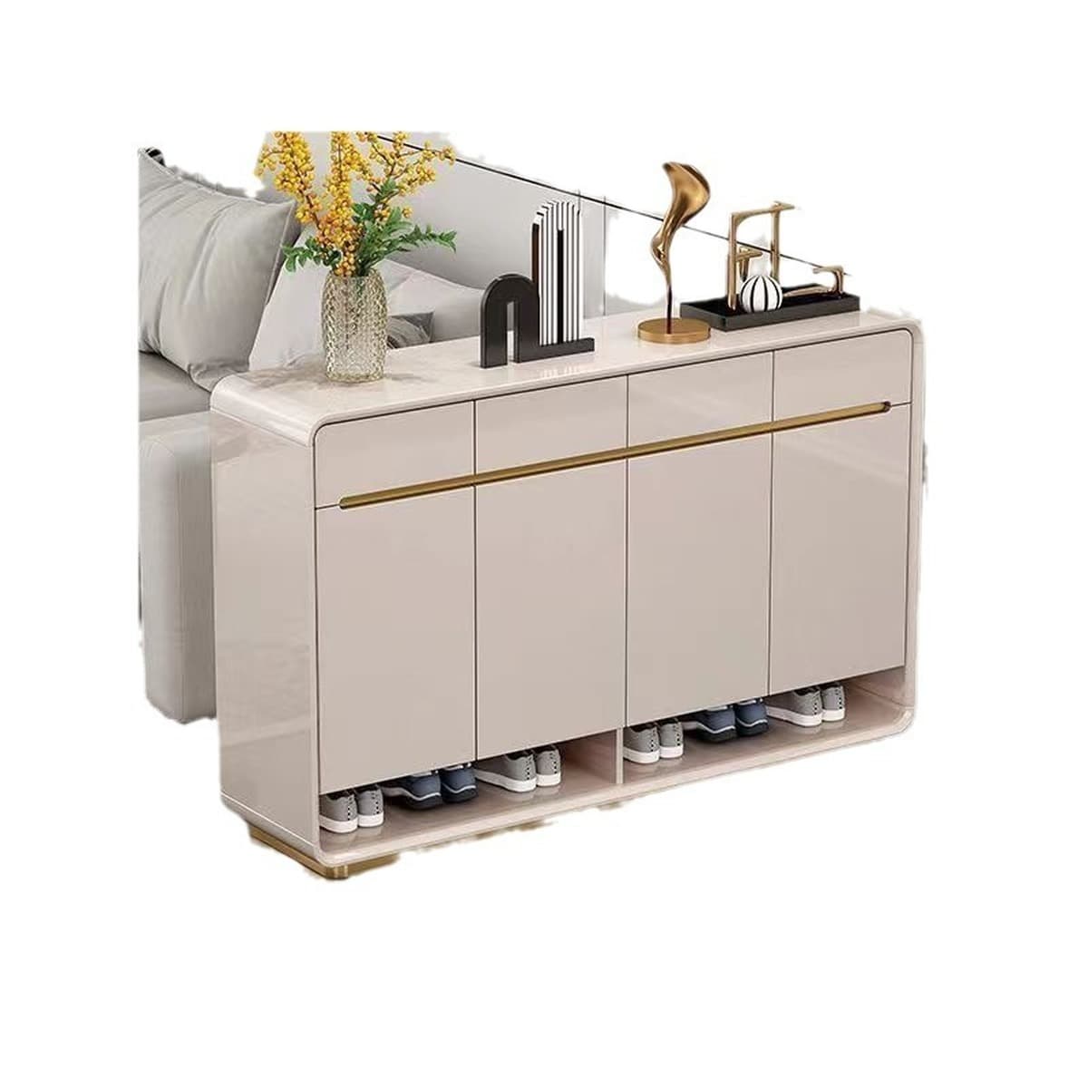 Light Luxury Net Red 2023 новый шкаф для обуви с кремовым ветром