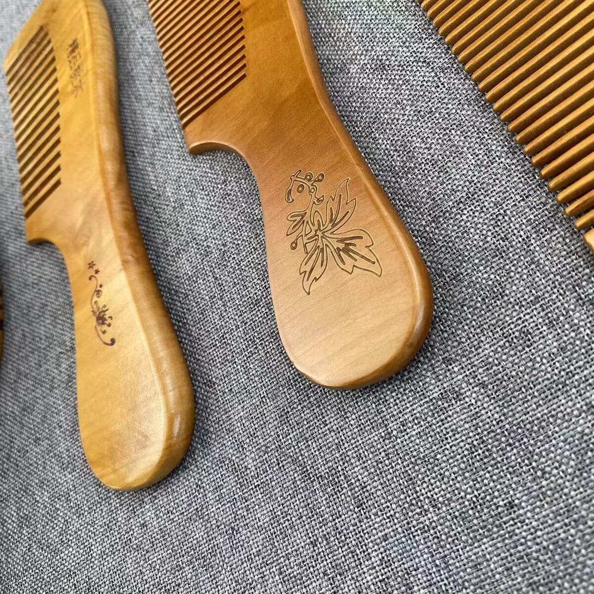 Подлинная расческа персикового дерева для домашнего использования натуральная деревянная расческа антистатическая массажная...