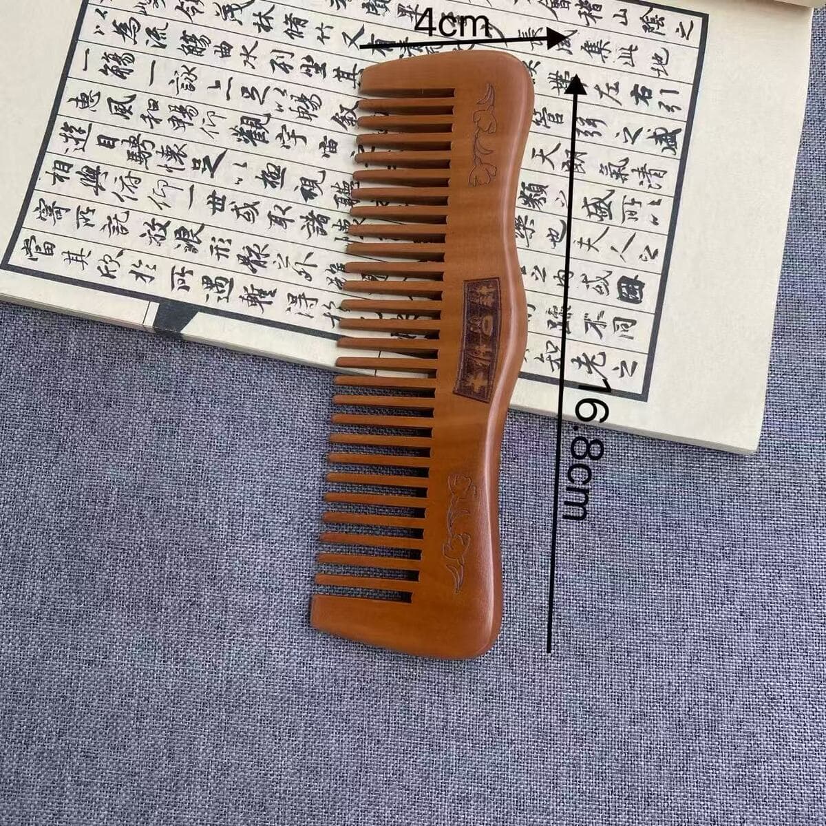 Подлинная расческа персикового дерева для домашнего использования натуральная деревянная расческа антистатическая массажная...