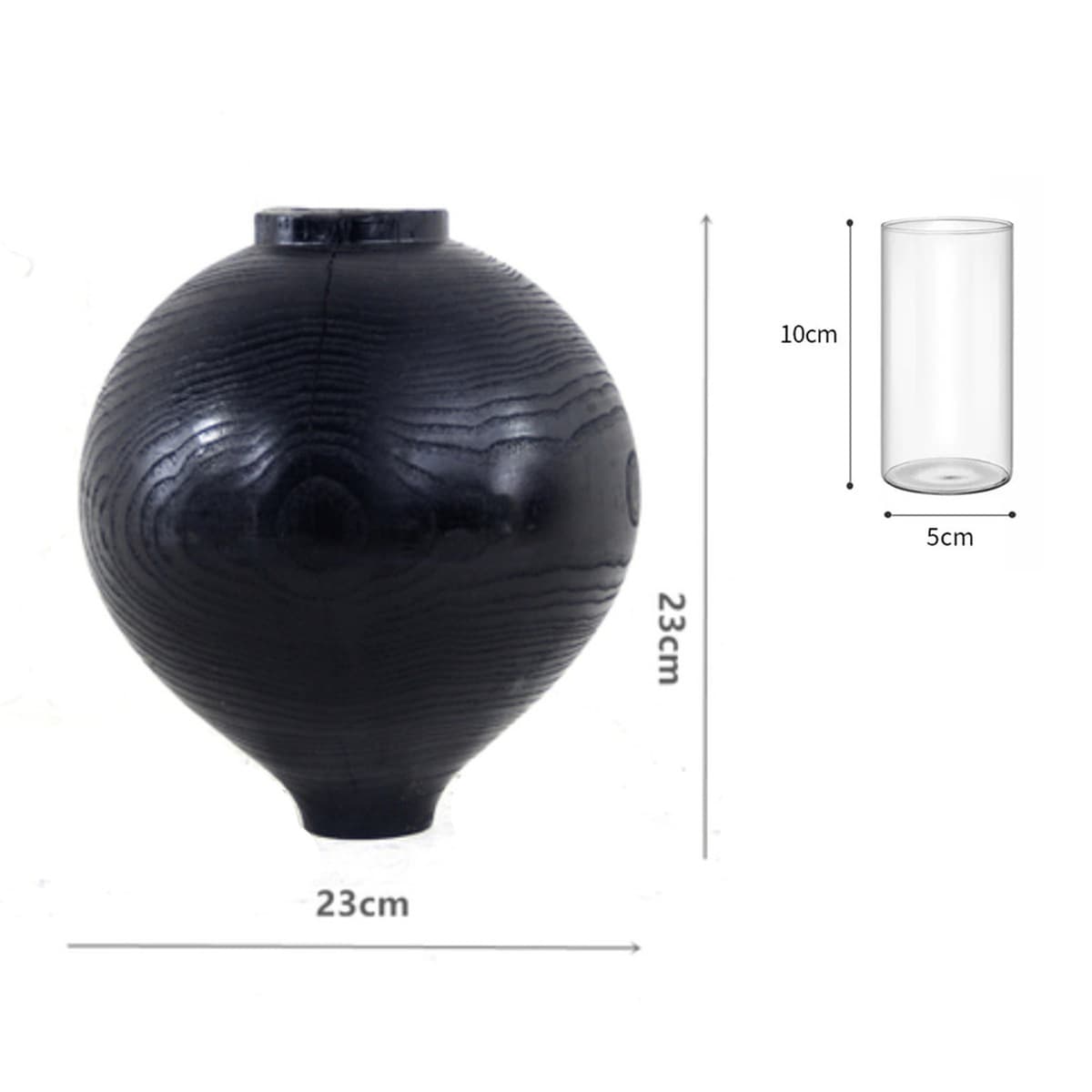 Производитель продает ручной работы китайский карбонизированный каштановый лес большой живот черный ваза для дома Вилла...