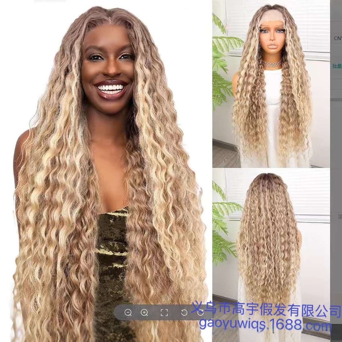 Европейские и американские парики африканские длинные вьющиеся волосы женские химические волокна высокотемпературный шелк...