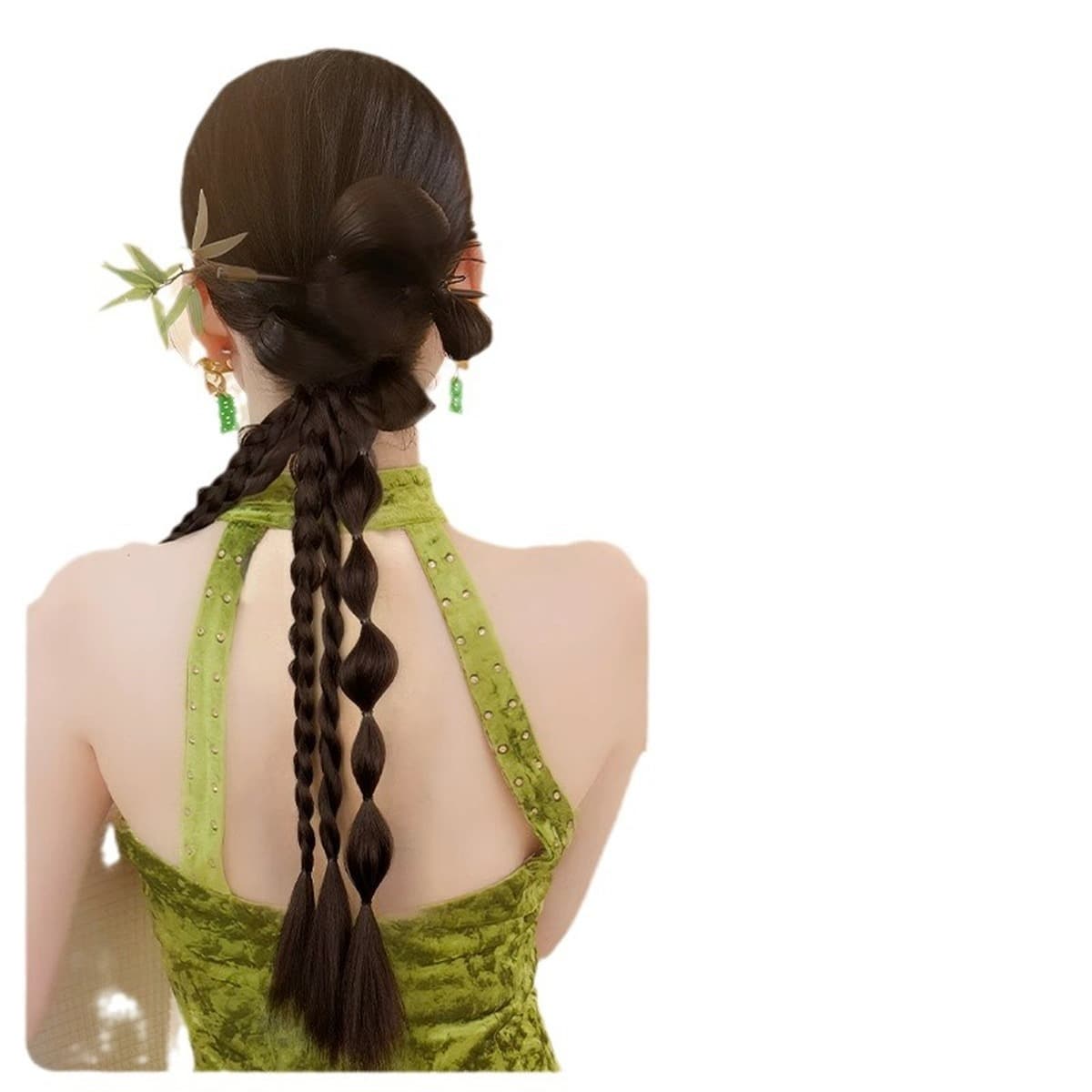 Новый китайский стиль пародии детские цветы пузырьковые косички