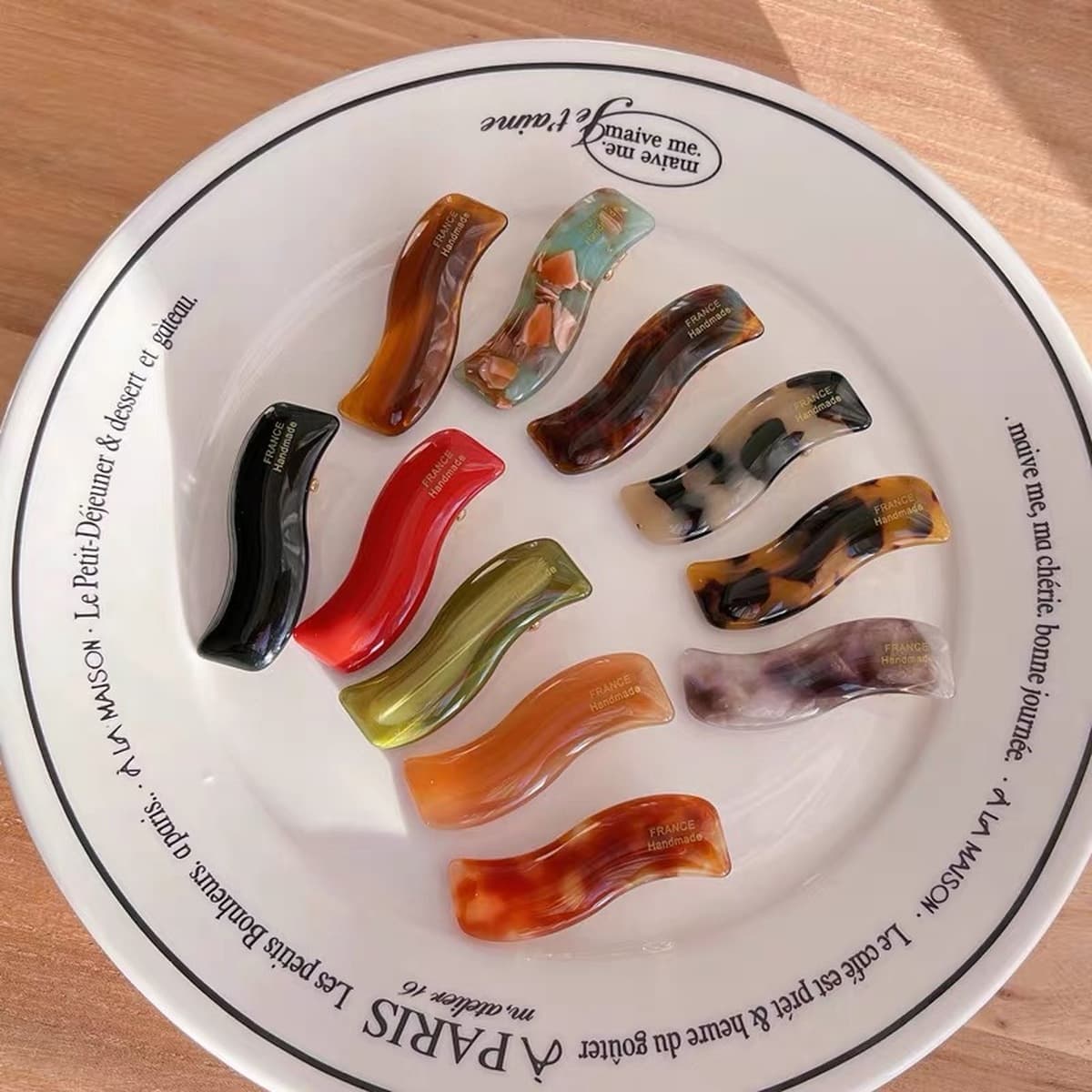 Высококачественный зажим с волнистыми краями ~ Корейский французский зажим «утконос» золотого стандарта, зажим для челки,...