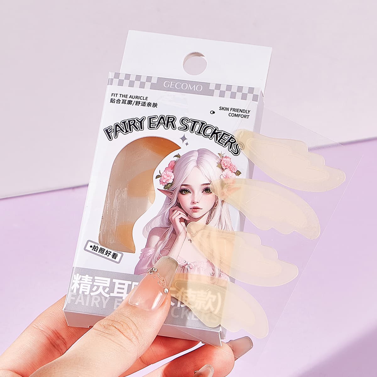 GECOMO эльфийские наклейки для ушей женщины сети красный эльф наклейки для ушей