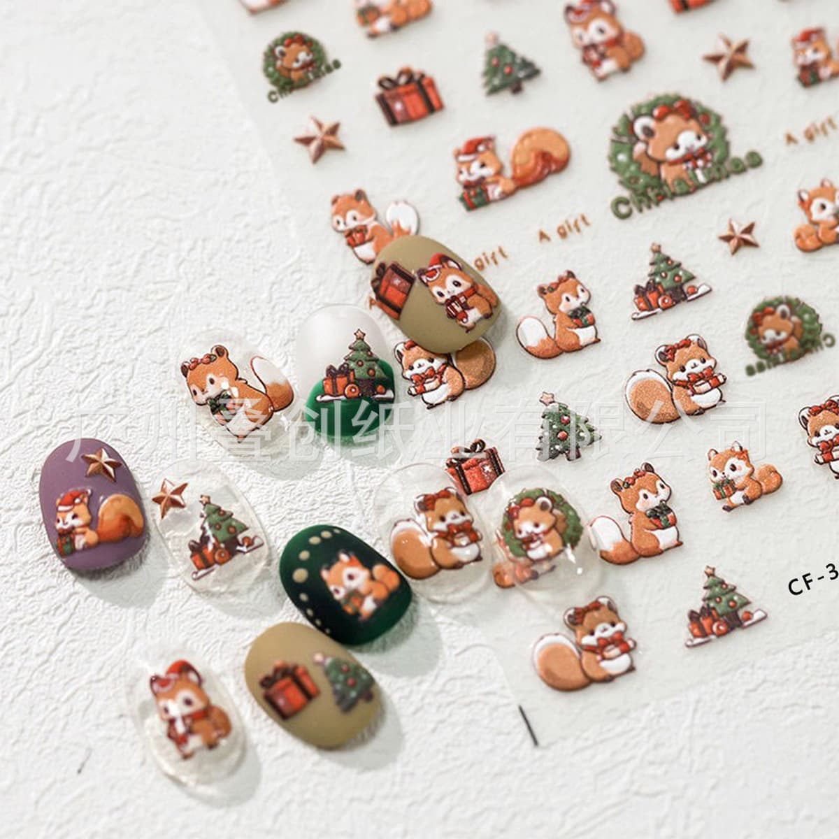 Оптовая продажа новых наклеек для ногтей в наличии, высококачественные тисненые мультяшные милые наклейки с маленькими...