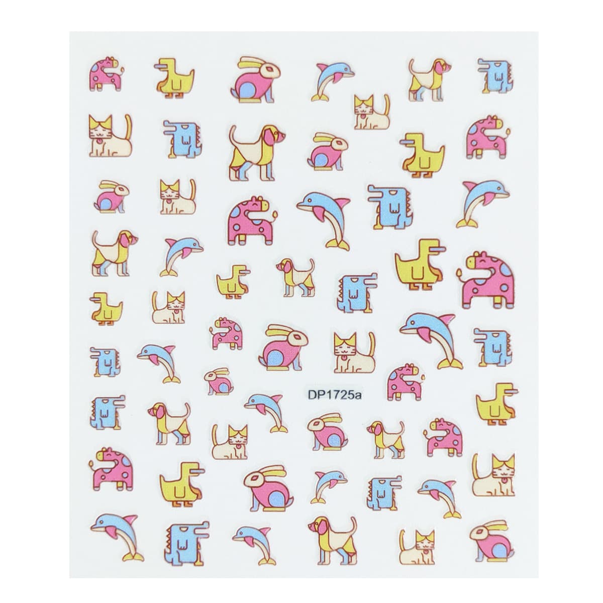 Красивые наклейки для ногтей, серия животных и растений, цветочный бант, красочные 2D наклейки для дизайна ногтей,...