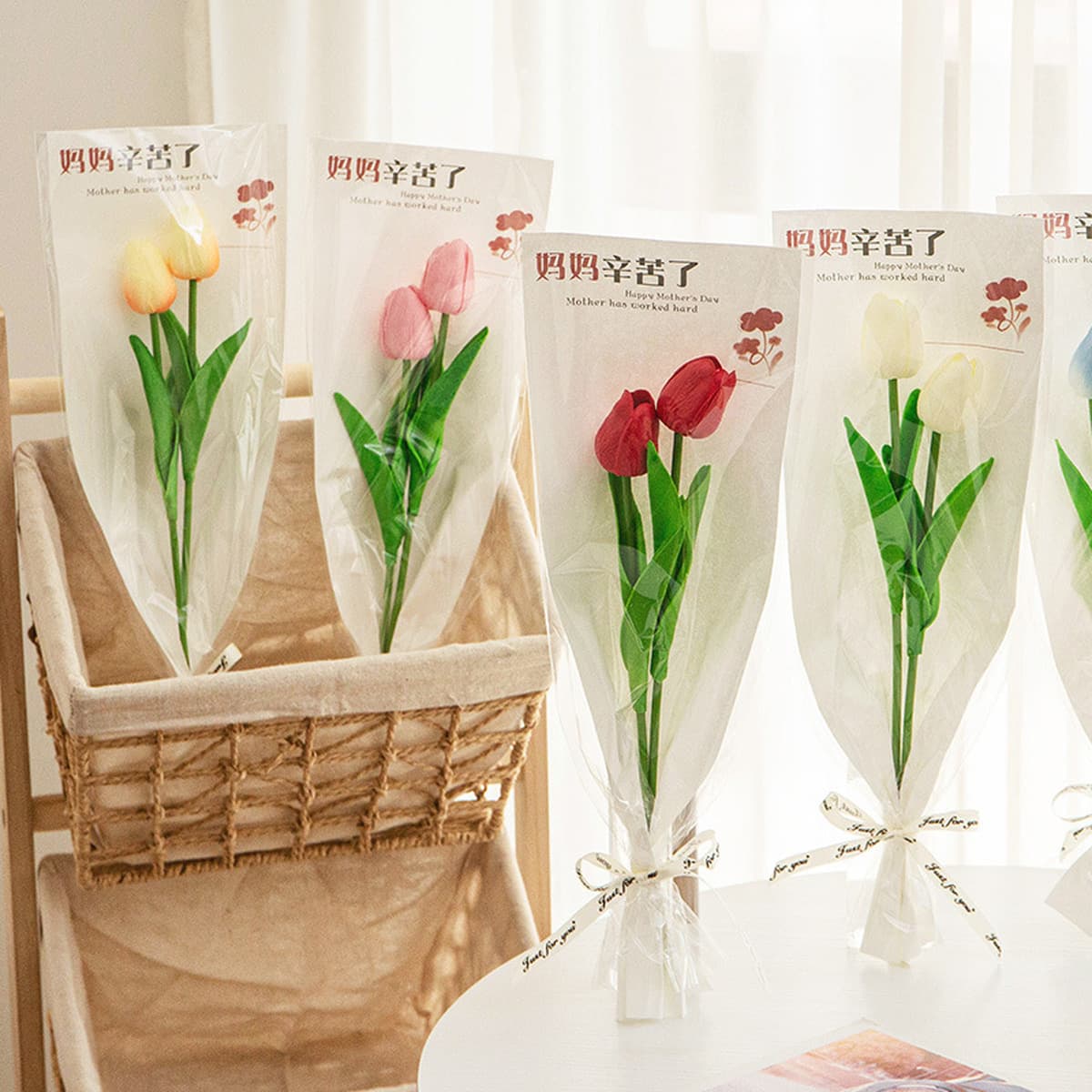 Новый подарочный набор ко Дню матери Тюльпан букет для мамы и свекрови романтический подарок с высокой ценностью