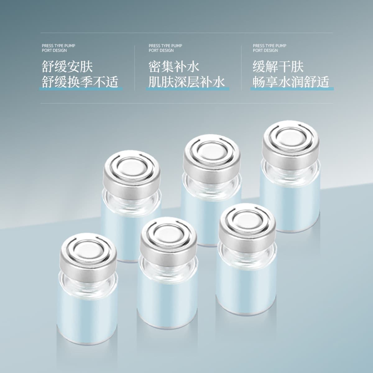 Оригинальный раствор синего медного пептида сжимает светло-полосатый салон красоты