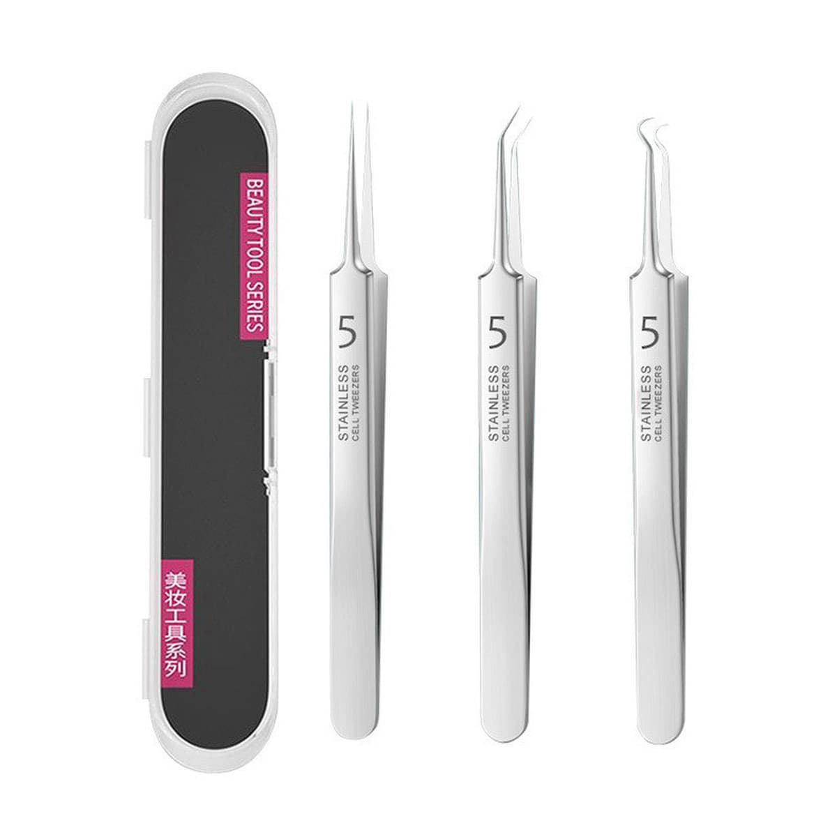 Качественный зажим для прыщей, набор для прыщей, игла для прыщей, зажим для клеток из нержавеющей стали, пинцет для удаления...