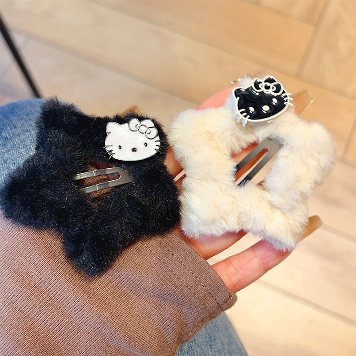 Японские милые кошки плюшевые звезды bb-заколки для волос