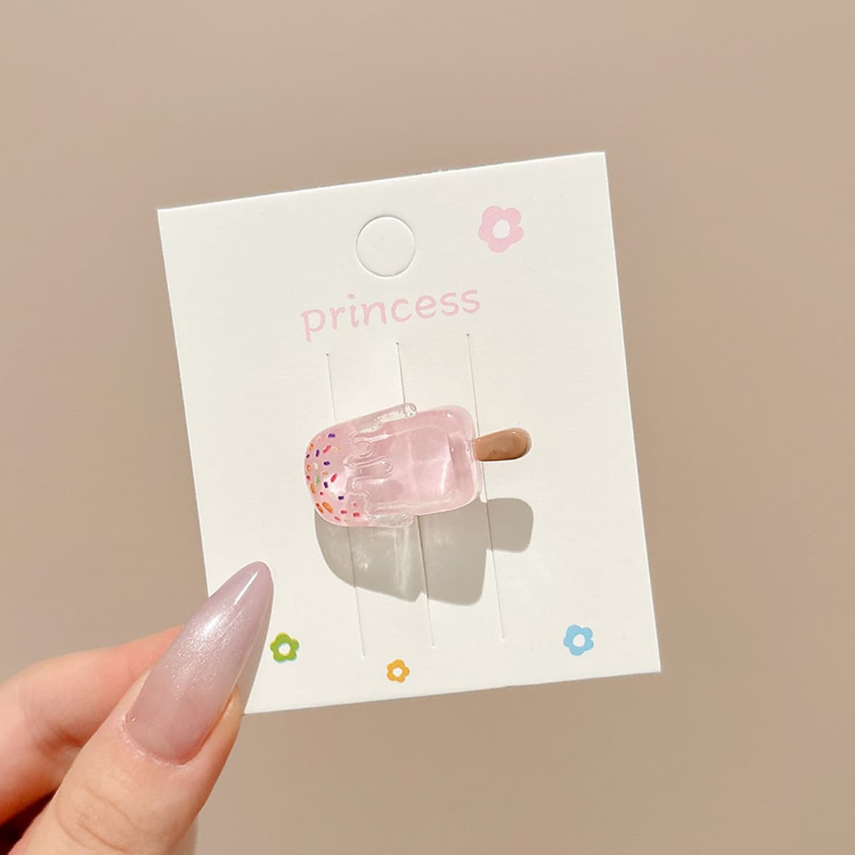 Милая кремовая заколка для волос с допамином, высококачественная заколка для челки, стильная заколка для студенческой челки,...