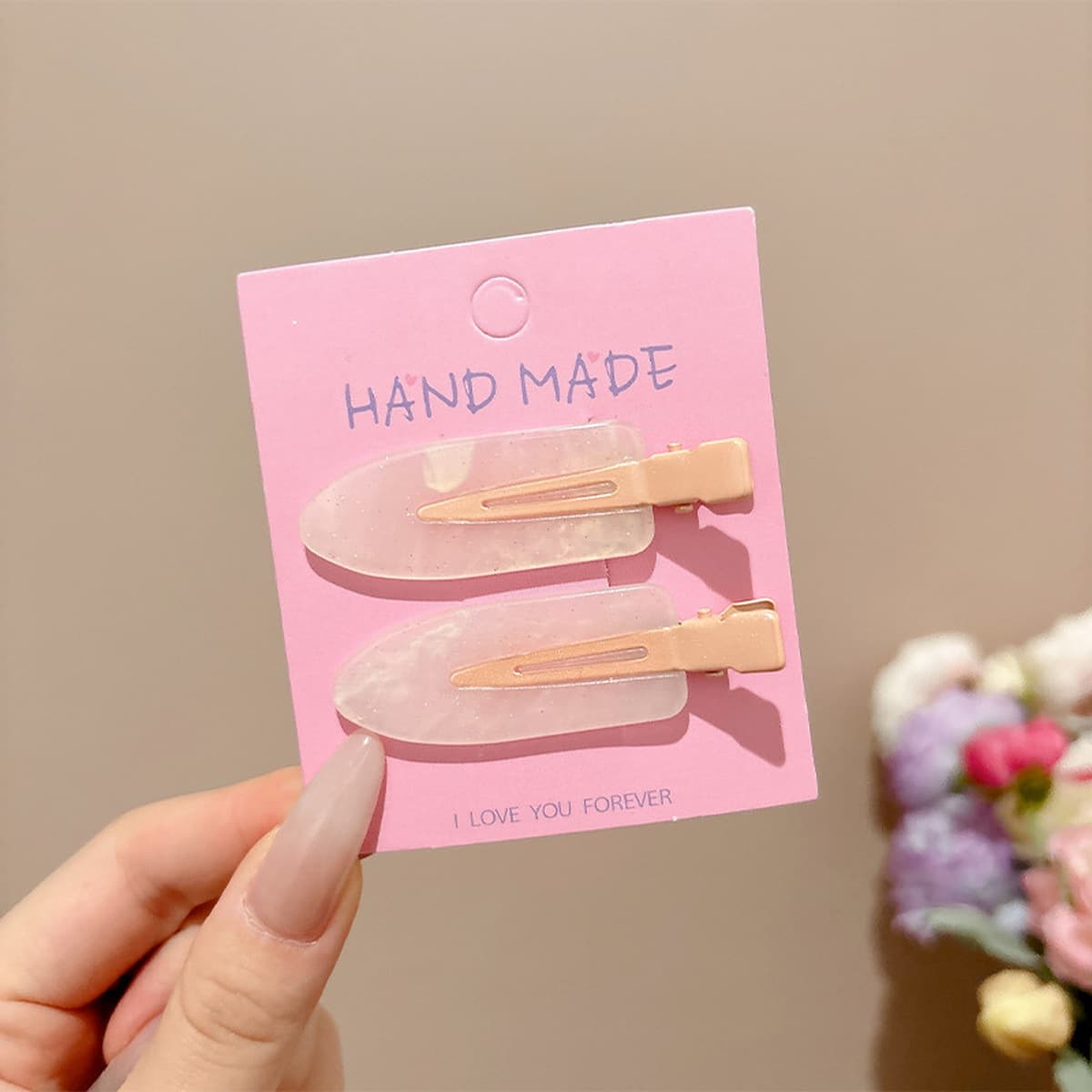 Милая кремовая заколка для волос с допамином, высококачественная заколка для челки, стильная заколка для студенческой челки,...