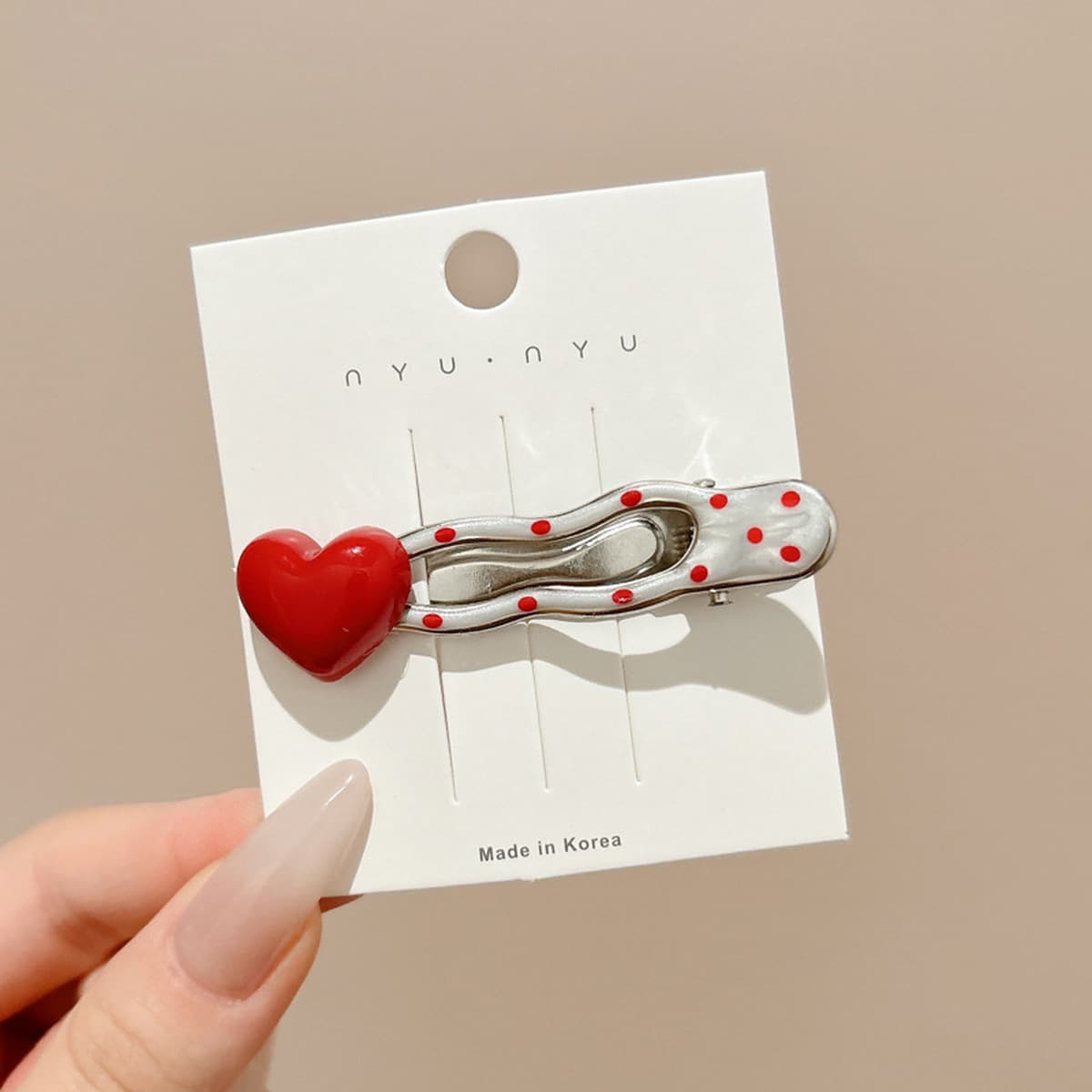 Милая кремовая заколка для волос с допамином, высококачественная заколка для челки, стильная заколка для студенческой челки,...