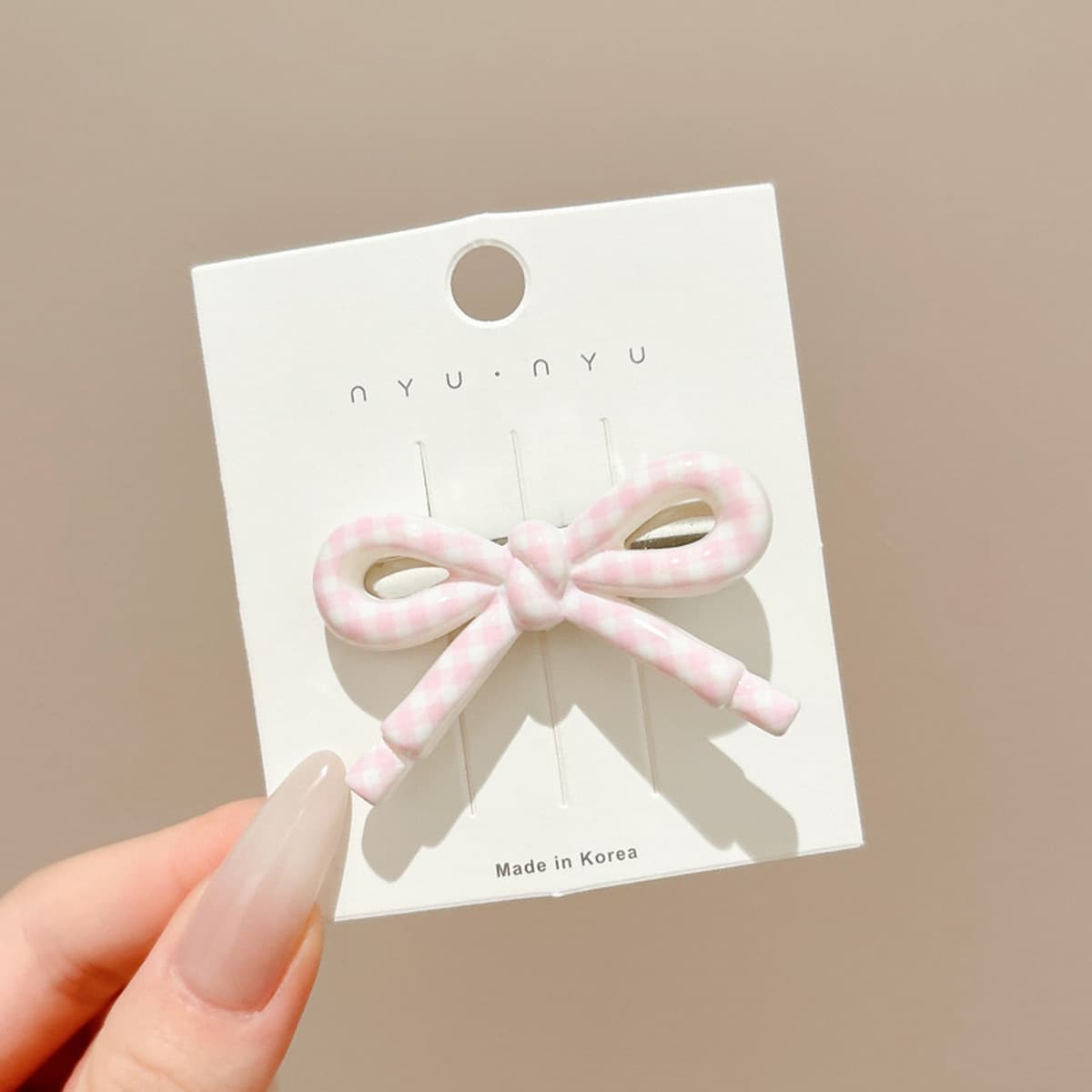 Милая кремовая заколка для волос с допамином, высококачественная заколка для челки, стильная заколка для студенческой челки,...