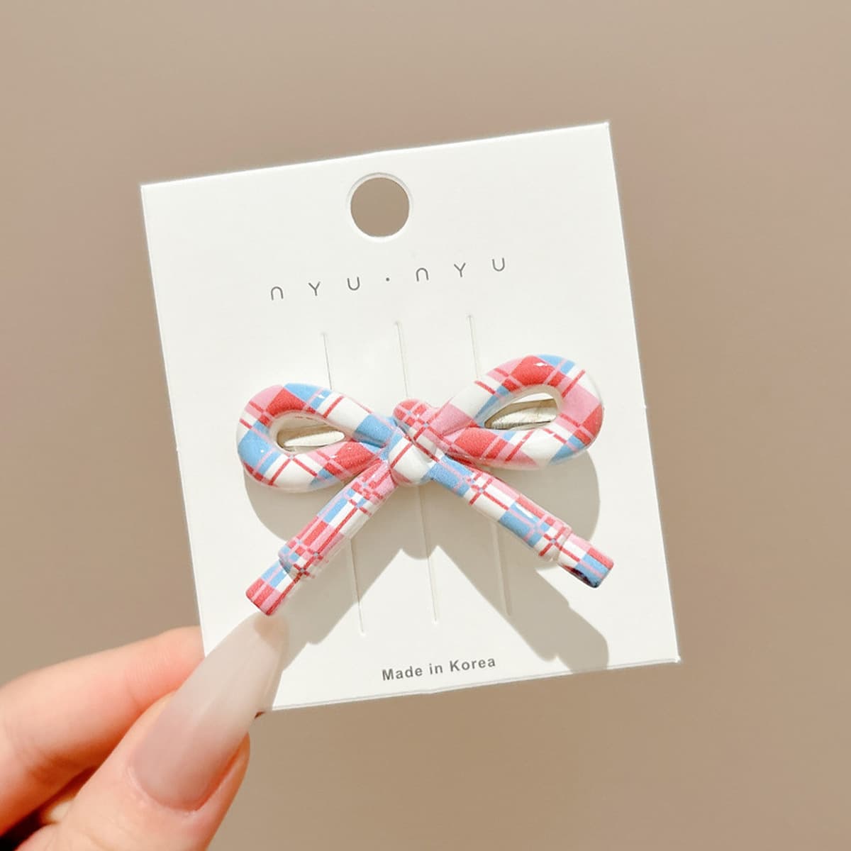 Милая кремовая заколка для волос с допамином, высококачественная заколка для челки, стильная заколка для студенческой челки,...