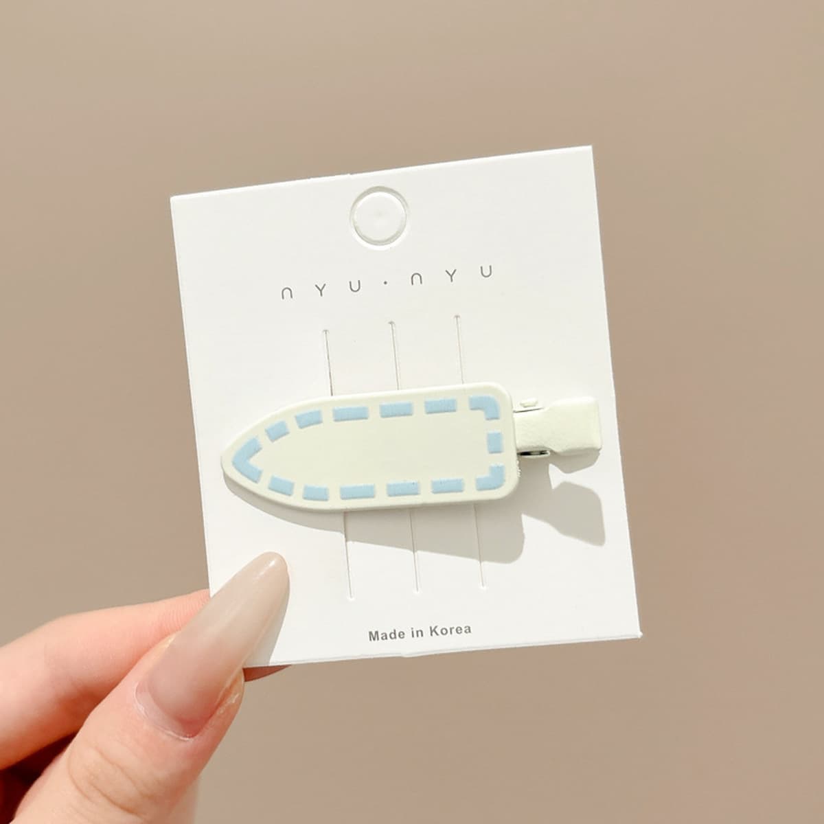 Милая кремовая заколка для волос с допамином, высококачественная заколка для челки, стильная заколка для студенческой челки,...