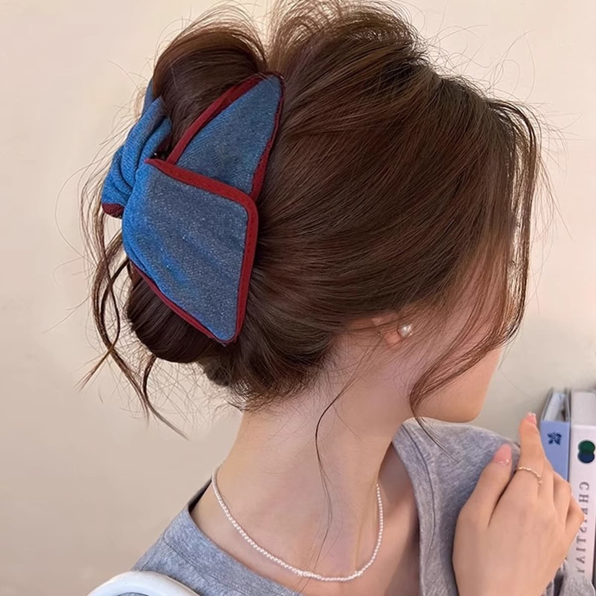 Заколка для волос в клетку, новая модель 2025 года, элитный стиль для затылка, высококачественная заколка-«жабромер»,...