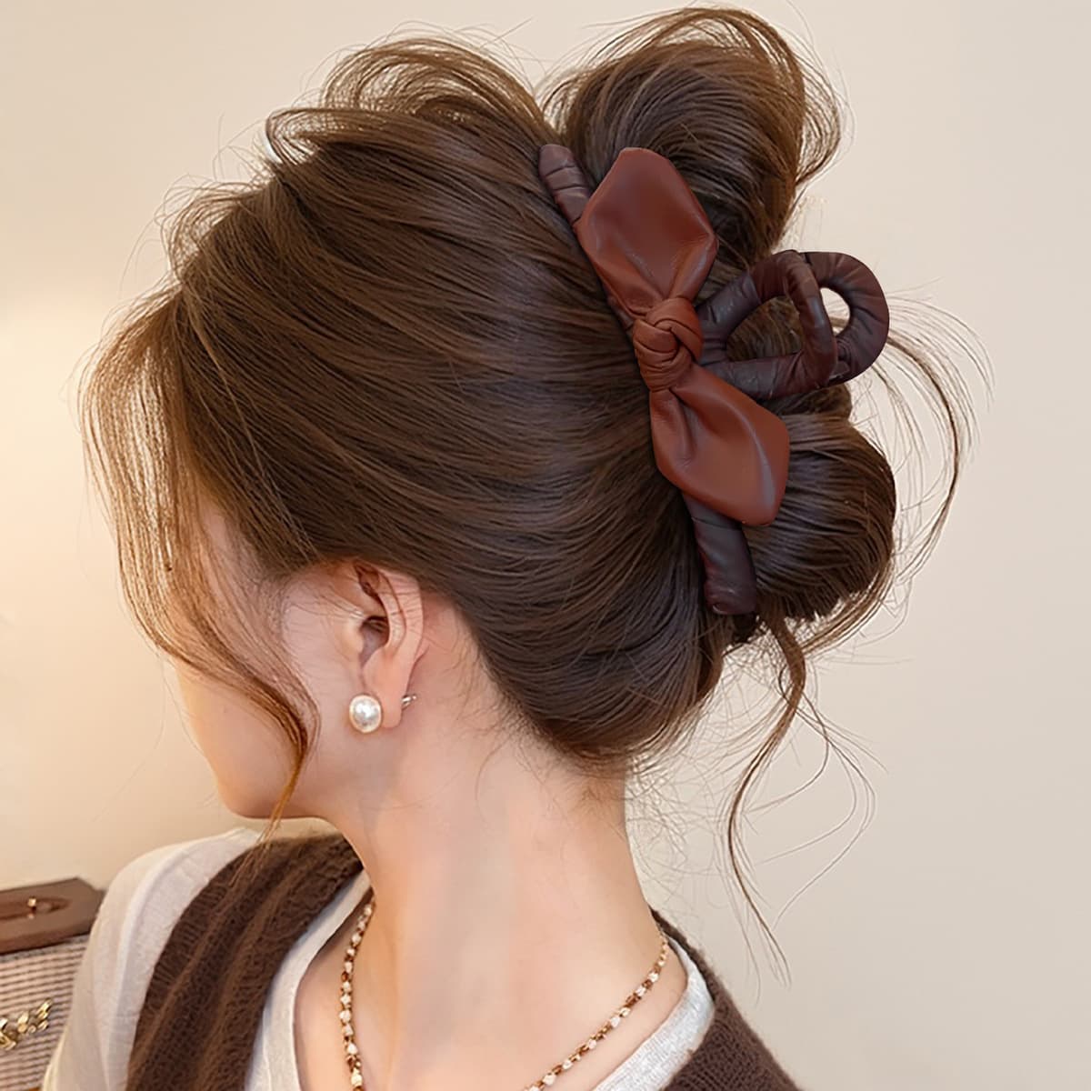 Заколка для волос в клетку, новая модель 2025 года, элитный стиль для затылка, высококачественная заколка-«жабромер»,...