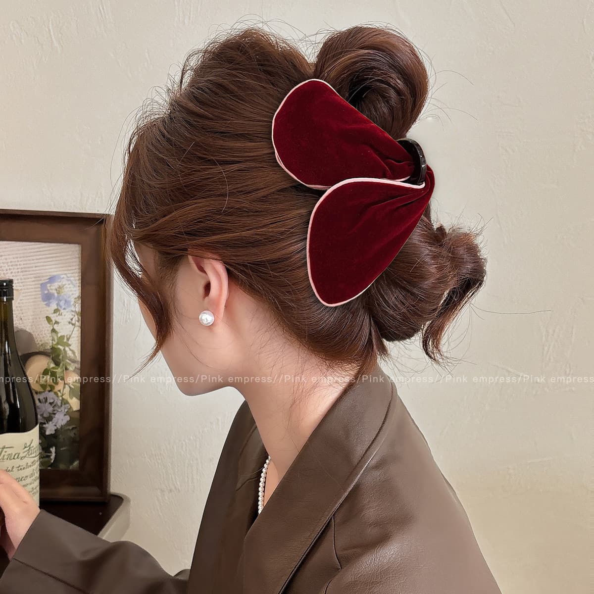 Заколка для волос в клетку, новая модель 2025 года, элитный стиль для затылка, высококачественная заколка-«жабромер»,...