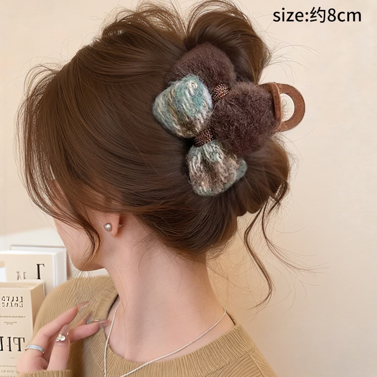 Заколка для волос в клетку, новая модель 2025 года, элитный стиль для затылка, высококачественная заколка-«жабромер»,...