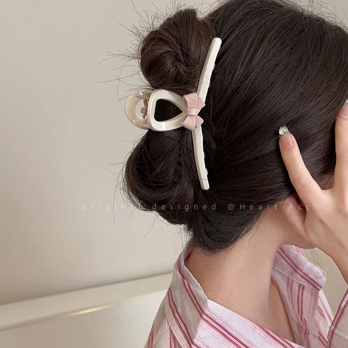Акула зажим для девочек с высоким лицом ~ Бант захватывает женский милый 2023 новая заколка для волос