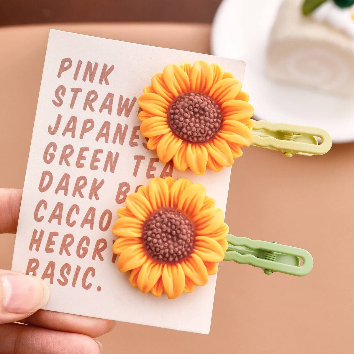 Милый подсолнух цветок заколка для волос