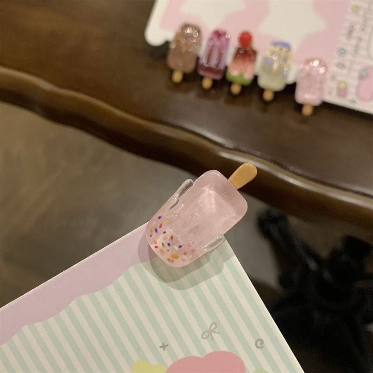 Милая мини-заколка для волос в виде мороженого, креативная забавная заколка для волос с рваной челкой, мультяшная заколка в...