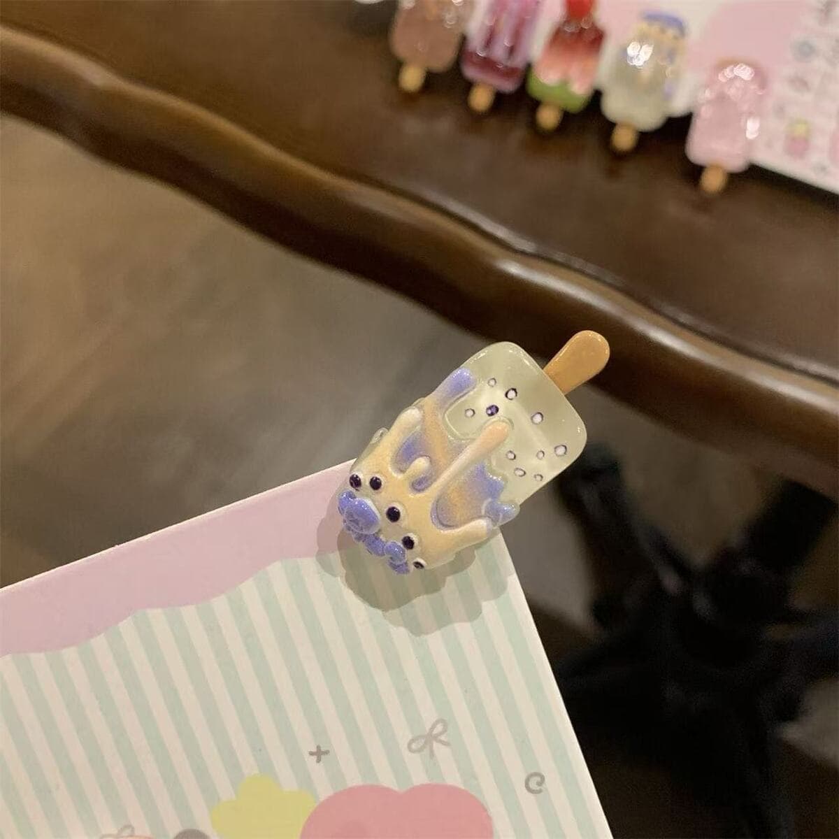 Милая мини-заколка для волос в виде мороженого, креативная забавная заколка для волос с рваной челкой, мультяшная заколка в...