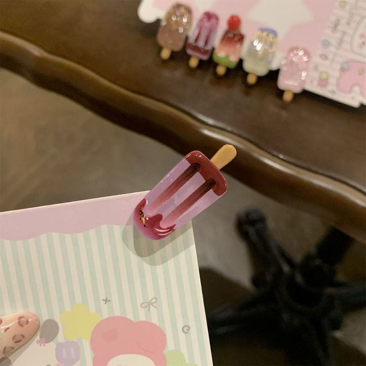 Милая мини-заколка для волос в виде мороженого, креативная забавная заколка для волос с рваной челкой, мультяшная заколка в...