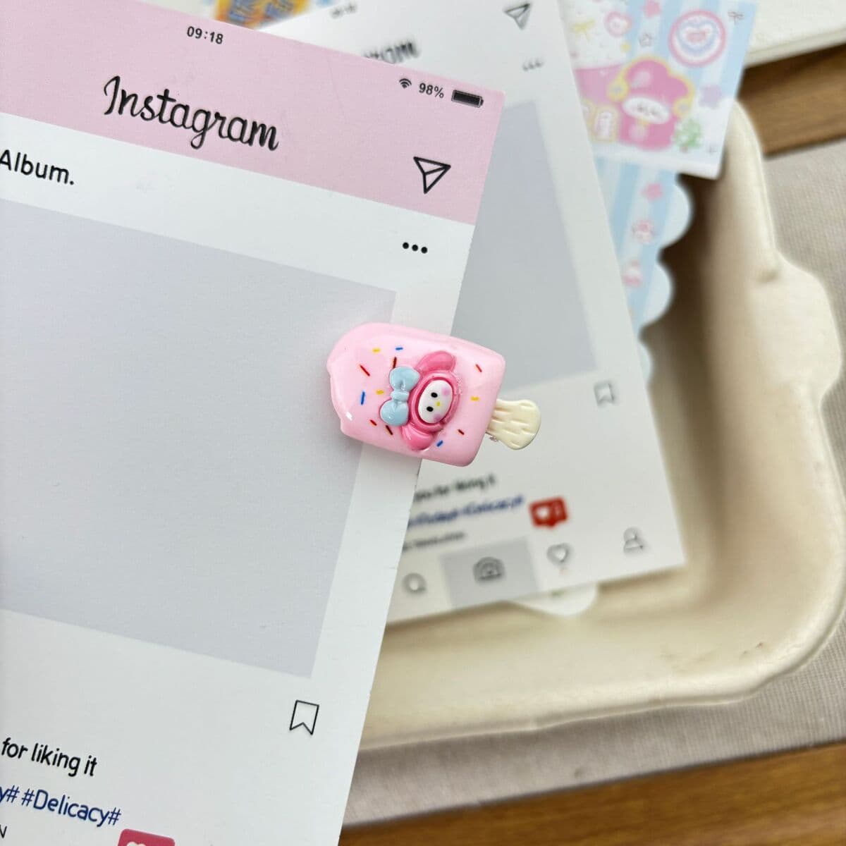 Заколка для мороженого ~ Симпатичные мини-творческие забавные мороженое