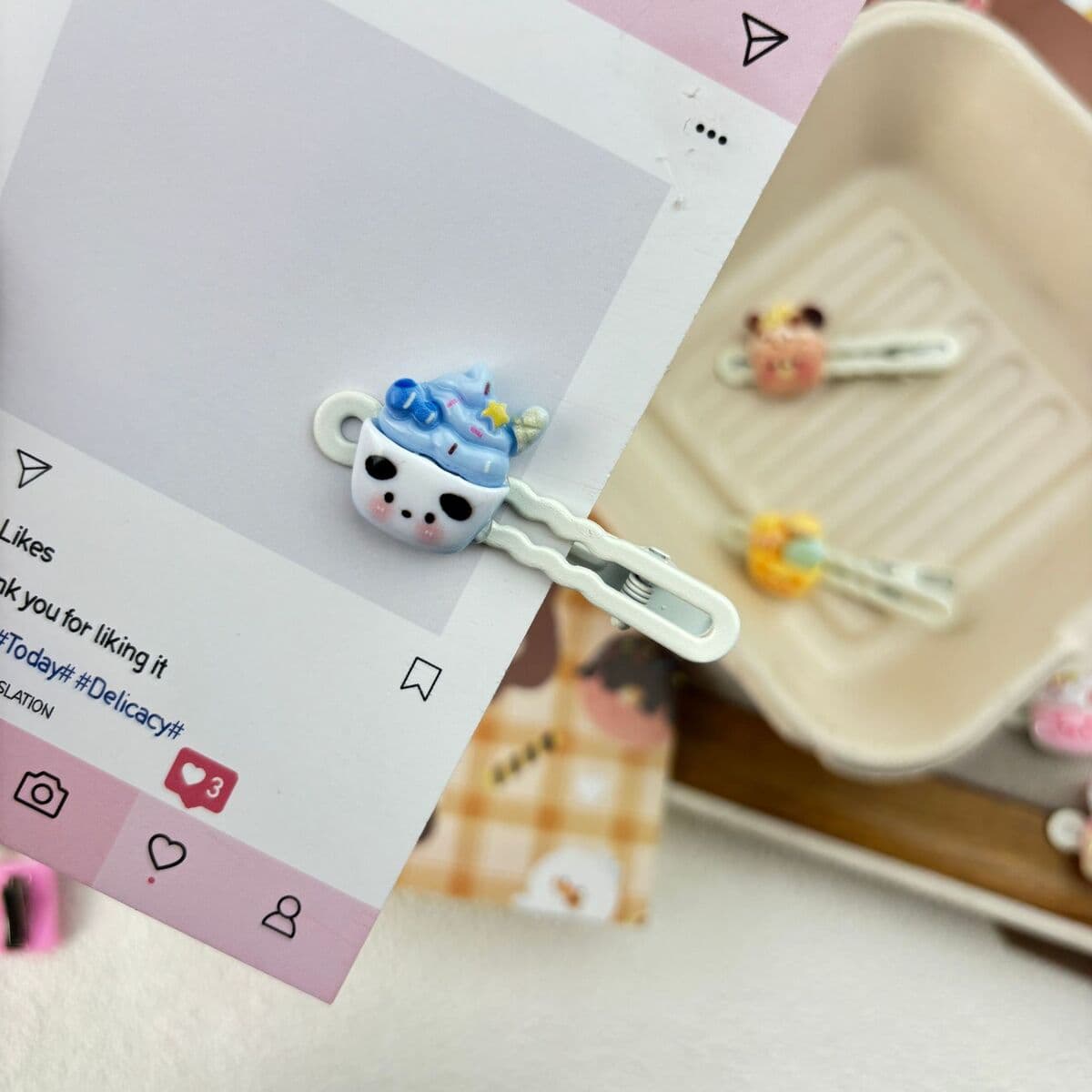 Заколка для мороженого ~ Симпатичные мини-творческие забавные мороженое