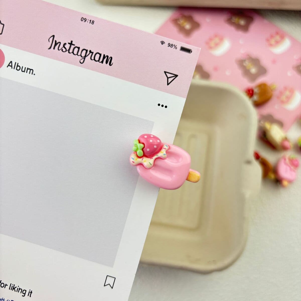 Заколка для мороженого ~ Симпатичные мини-творческие забавные мороженое