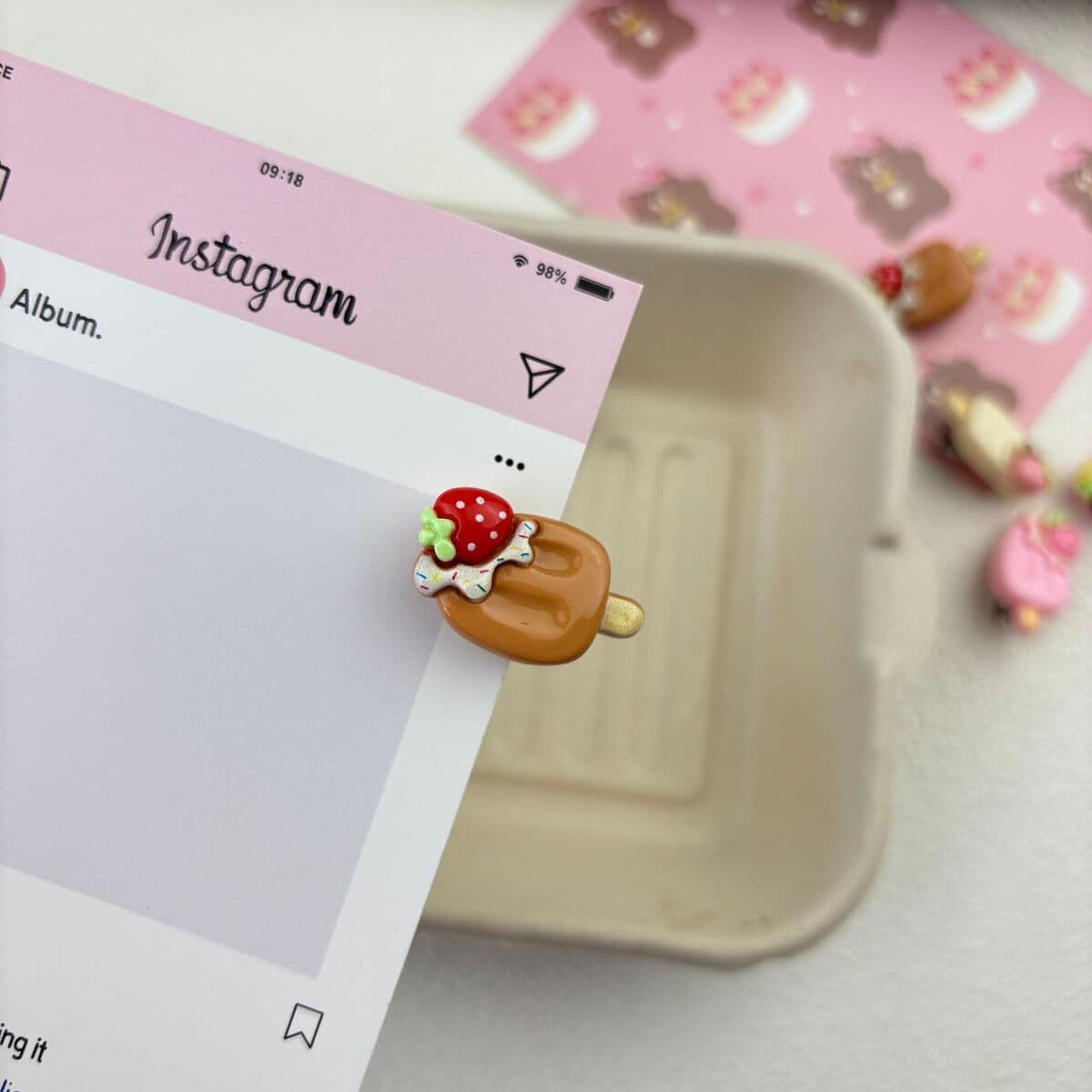 Заколка для мороженого ~ Симпатичные мини-творческие забавные мороженое