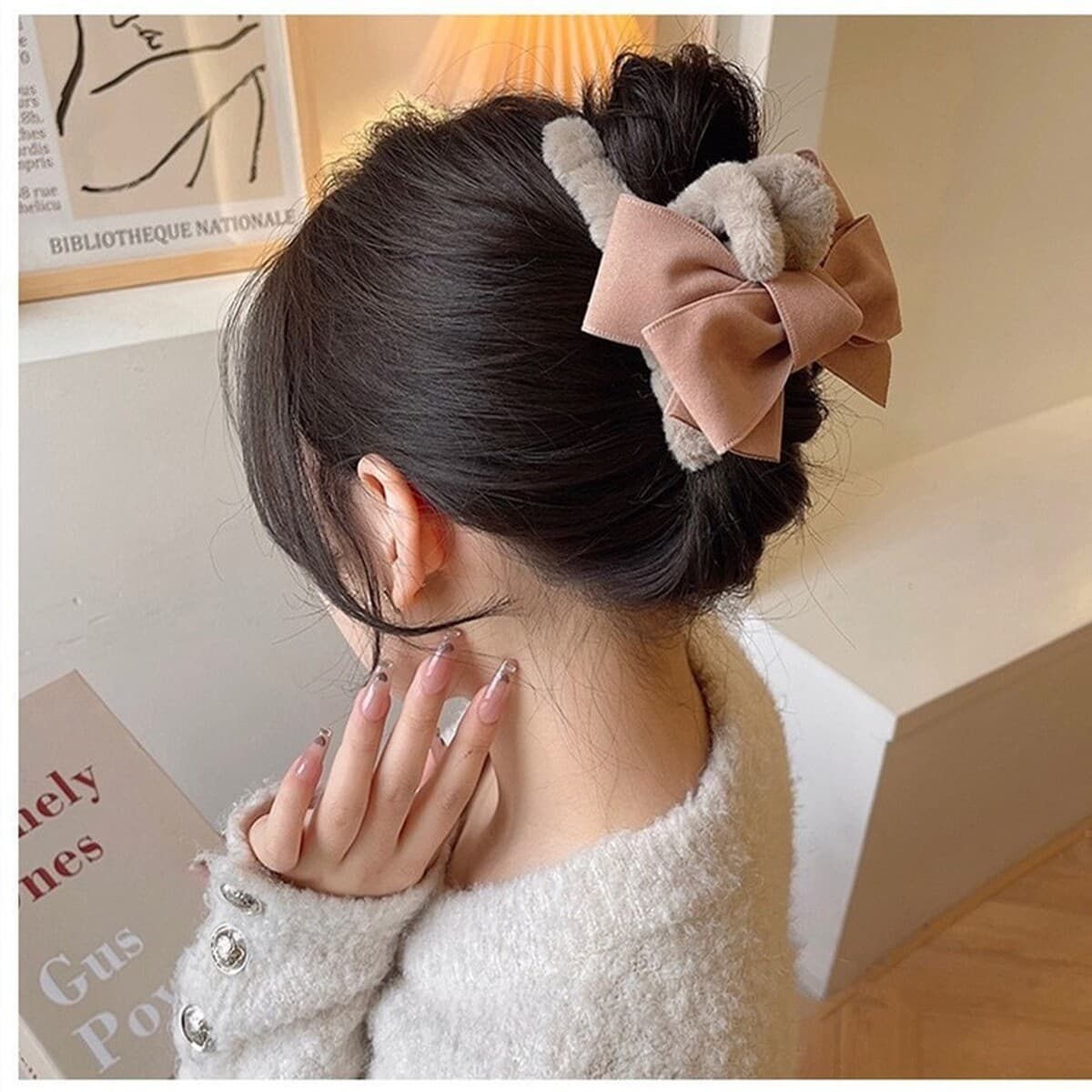 Корейская новая девушка двухсторонний Kt бант плюшевый захват мультфильм милый акула зажим высокая стоимость осенью и зимой