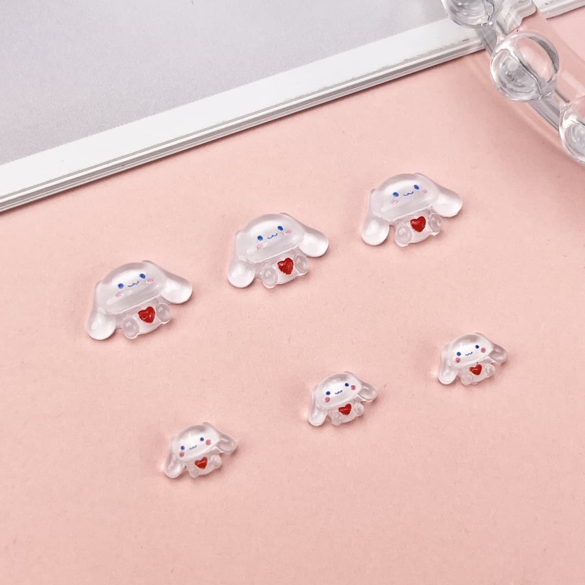Большие и маленькие мультяшные аксессуары для нейл-арта, милые миниатюрные кролики, бантики, кошки КТ, украшения для...