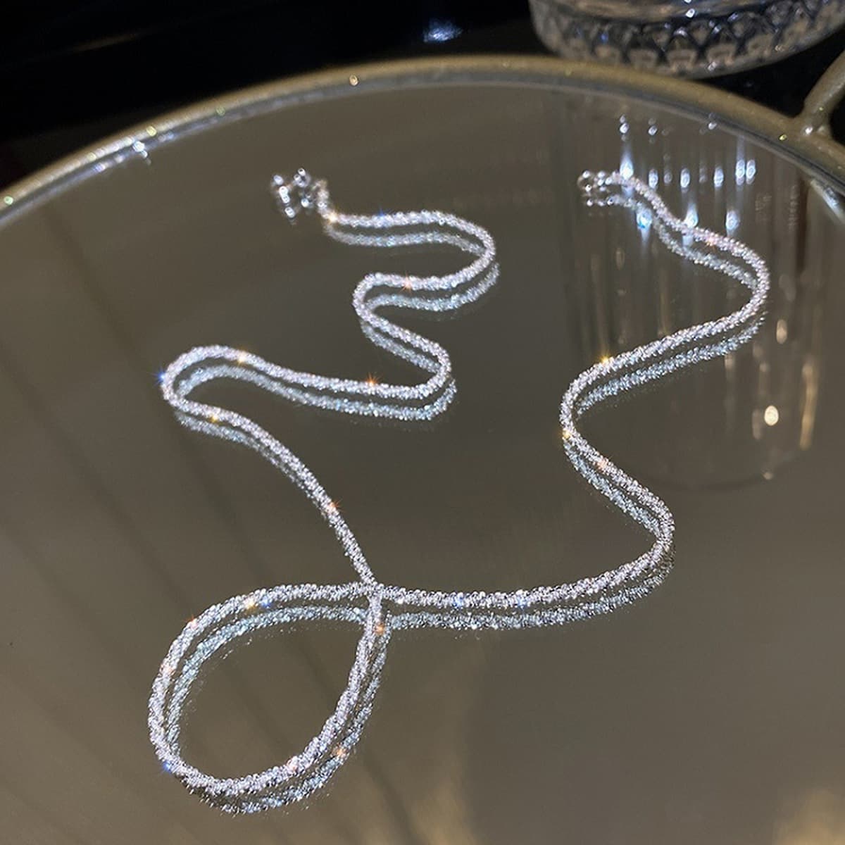 Корейское серебряное колье-цепочка с подвеской в виде сияющего звездного неба, простое, универсальное, высококачественное...