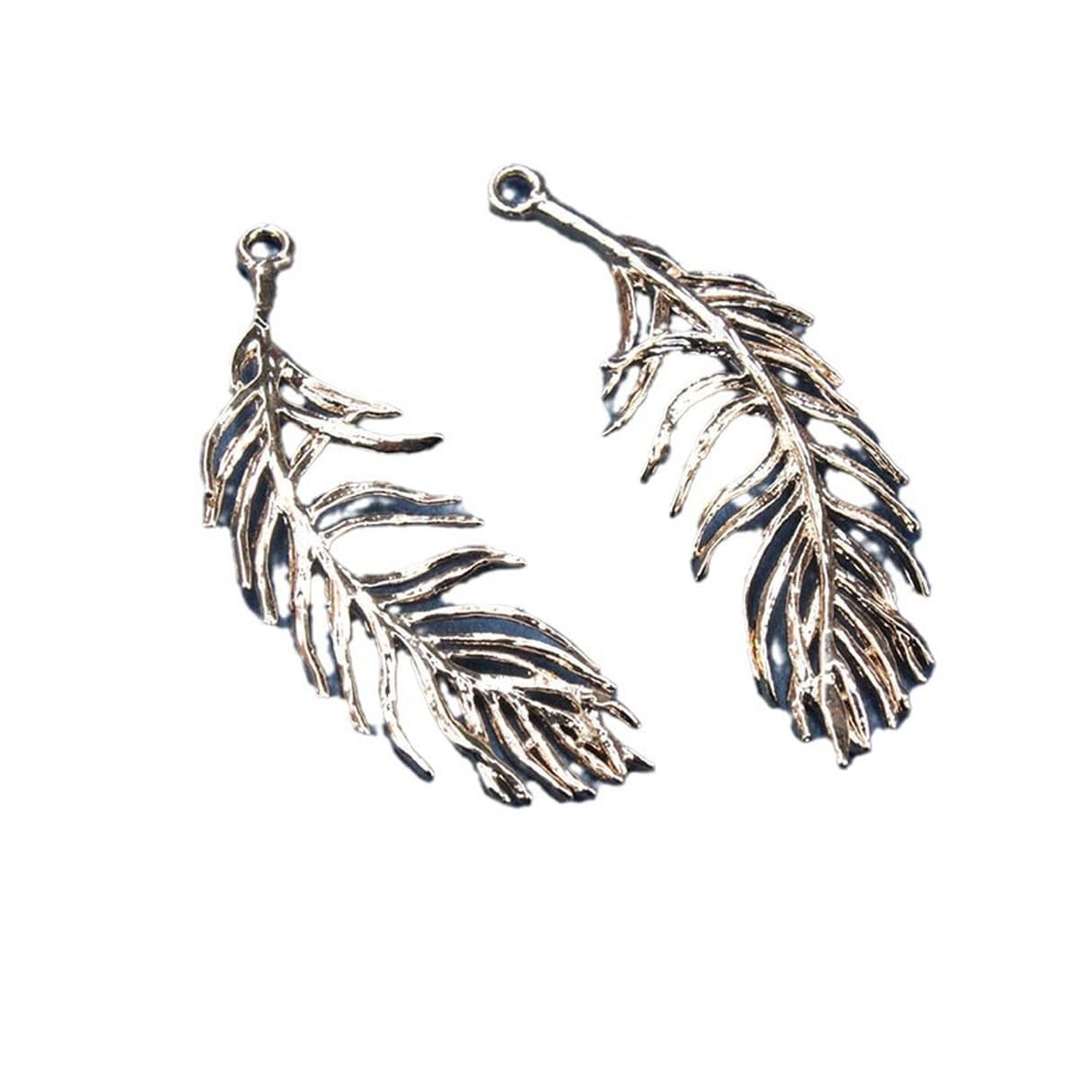 Латунные листья с покрытием цвета, ветка, веерообразный браслет