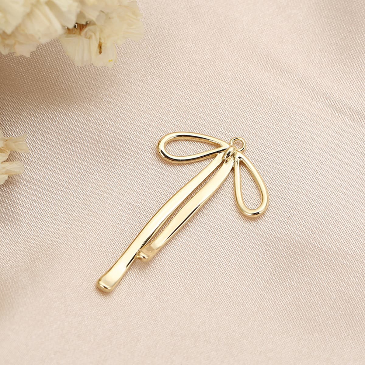 Медные аксессуары для рукоделия с сохранением цвета, покрытые 18-каратным золотом, в форме банта, для подвесок, серег,...