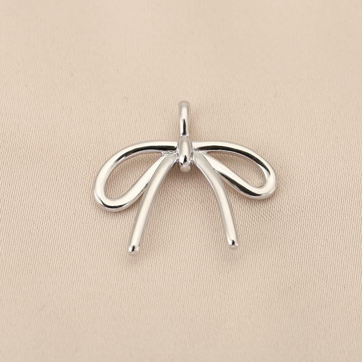 Медные аксессуары для рукоделия с сохранением цвета, покрытые 18-каратным золотом, в форме банта, для подвесок, серег,...