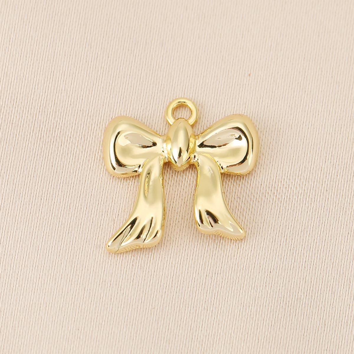 Медные аксессуары для рукоделия с сохранением цвета, покрытые 18-каратным золотом, в форме банта, для подвесок, серег,...