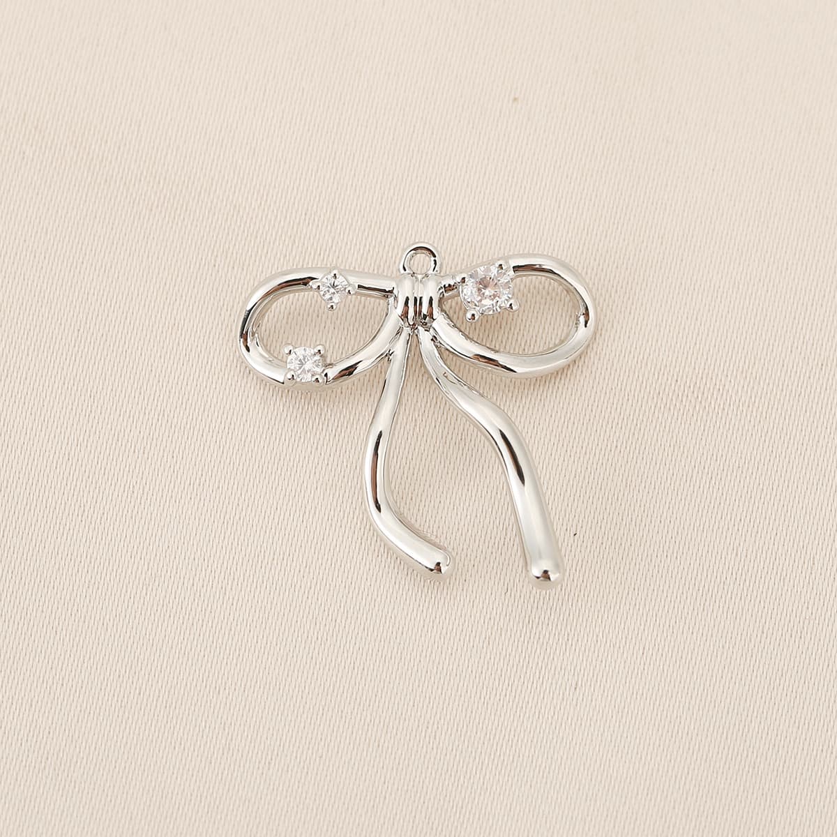 Медные аксессуары для рукоделия с сохранением цвета, покрытые 18-каратным золотом, в форме банта, для подвесок, серег,...