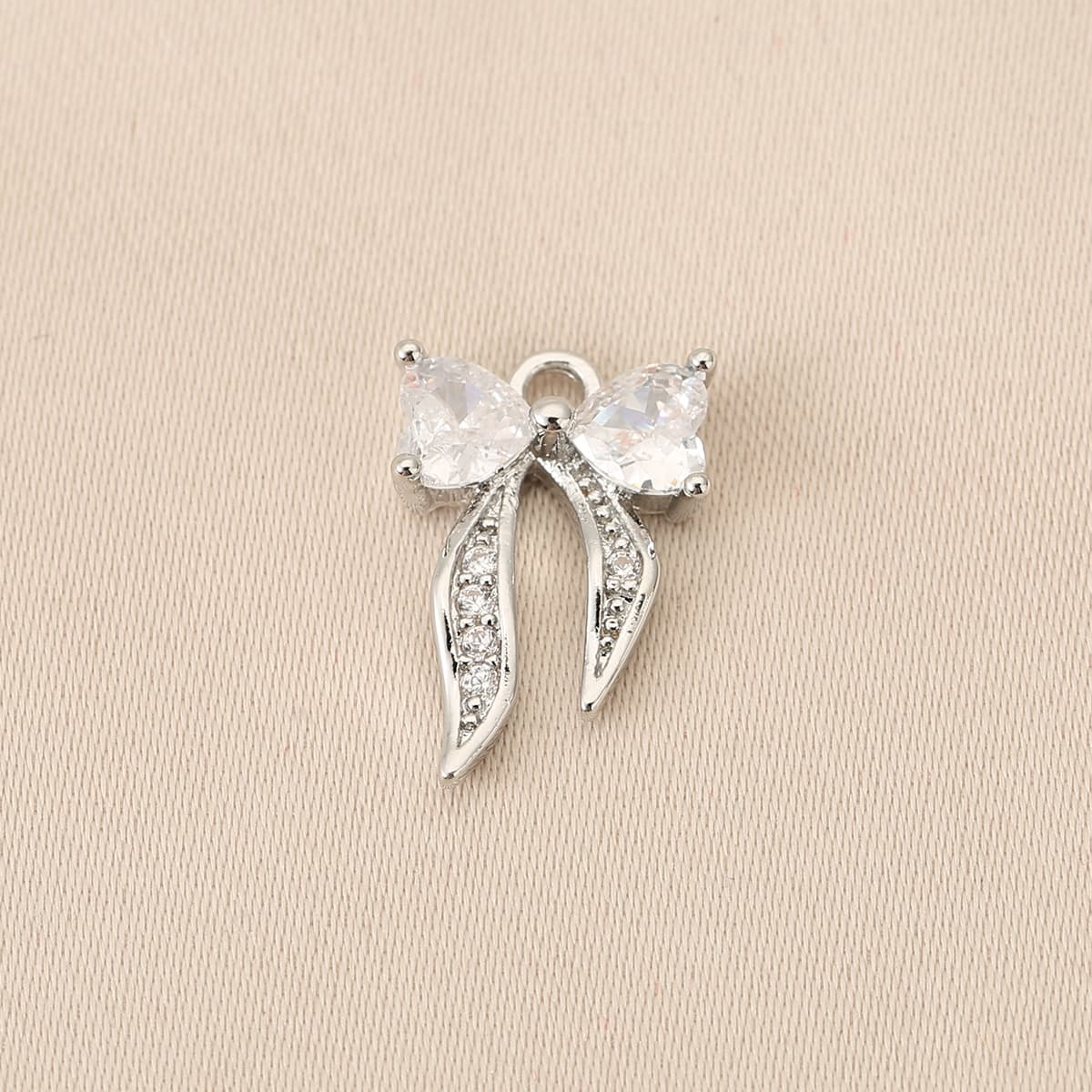 Медные аксессуары для рукоделия с сохранением цвета, покрытые 18-каратным золотом, в форме банта, для подвесок, серег,...